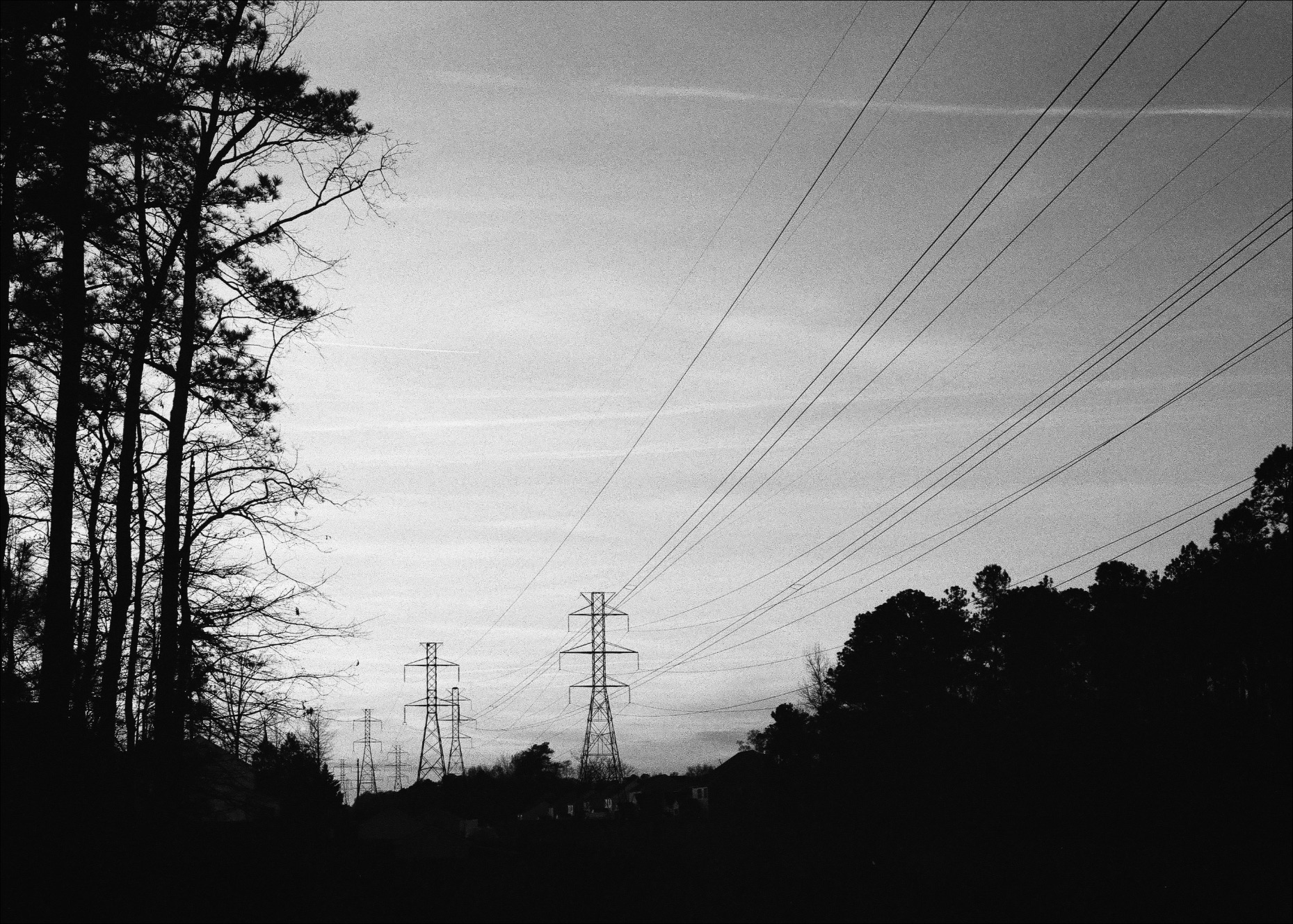 Towers at sunset